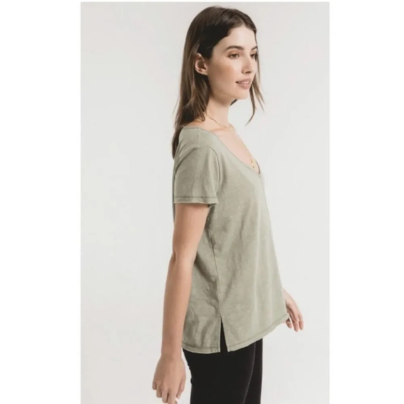 Z Supply Airy Slub Chaparral Tee Light Sage 3X NWT New - Picture 2 of 4